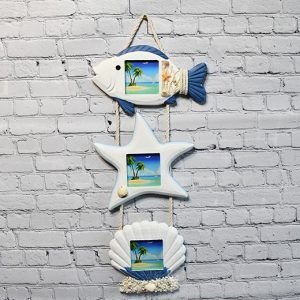 Wall Decorative Pendant Series Three Wooden 0rnaments Photo Frame