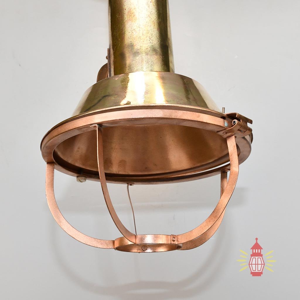 - SL 10992 2 Authentic Polished Brass Cargo Spot Pendant Light – Vintage Nautical Hanging