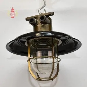 - SL 11012 2 Authentic Vintage Iron Pendant Light – Large Nautical Hanging Salvage
