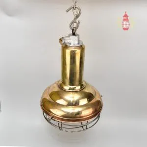- SL 11022 2 Authentic Vintage Brass Cargo Pendant Light – Large Nautical Hanging Salvage