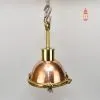 - DSC 8218 SL 10760 Nautical Copper Dome Pendant Light with Brass Rod