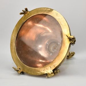 - DSC 8222 SL 10760 Nautical Copper Dome Pendant Light with Brass Rod