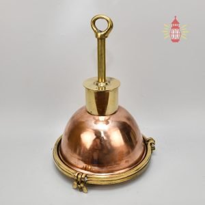 - DSC 8223 SL 10760 Nautical Copper Dome Pendant Light with Brass Rod