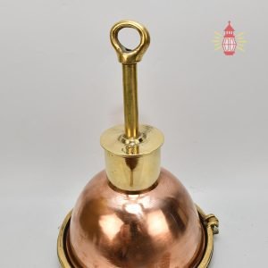 - DSC 8224 SL 10760 Nautical Copper Dome Pendant Light with Brass Rod