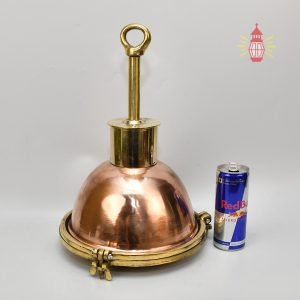 - DSC 8226 SL 10760 Nautical Copper Dome Pendant Light with Brass Rod