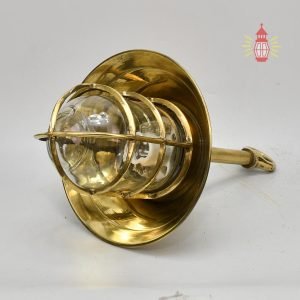 Hanging Vintage Brass Cargo Pendant Light with Brass Cap