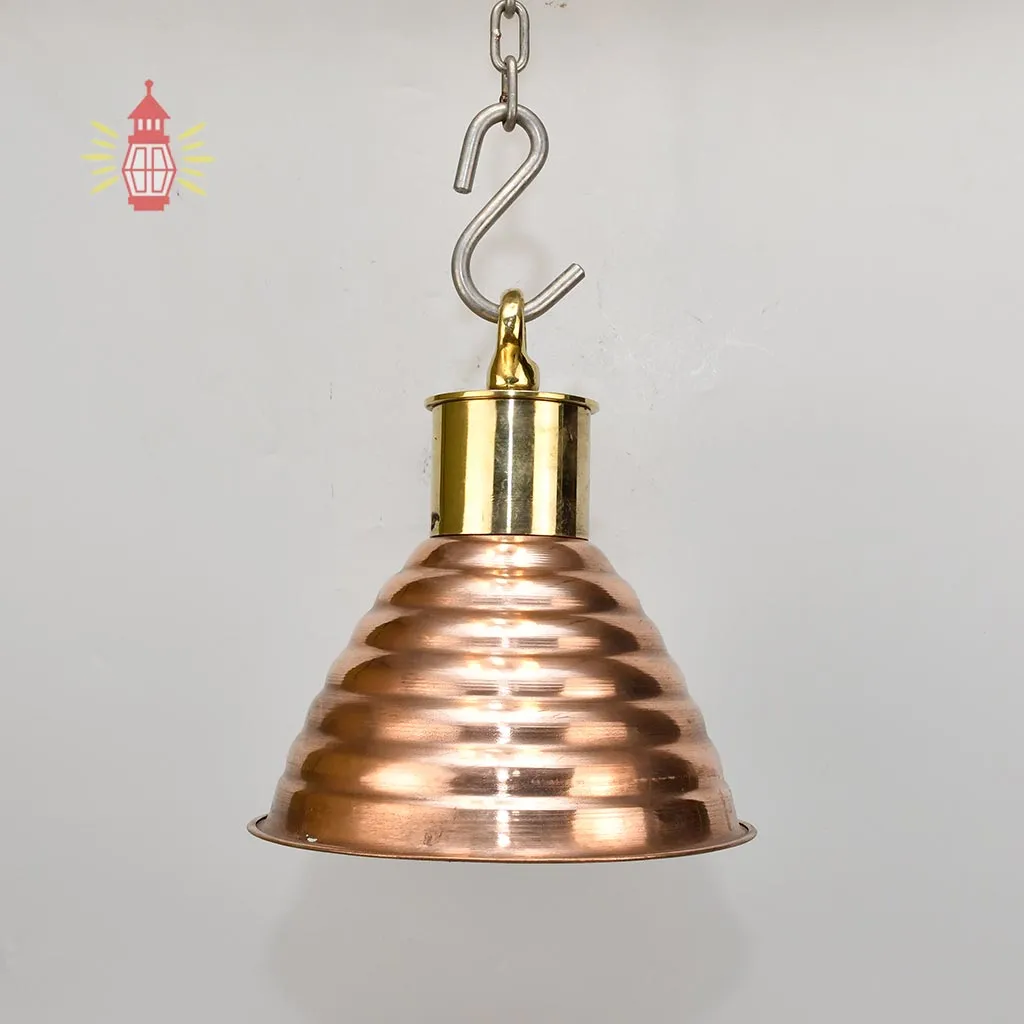 - DSC 8254 SL 10757 Vintage Ribbed Copper Deck Pendant Light