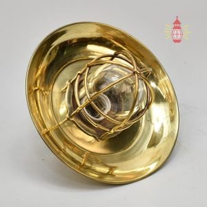 - DSC 8269 SL 10747 Antique Wiska Brass Nautical Ceiling Lamp with Shade