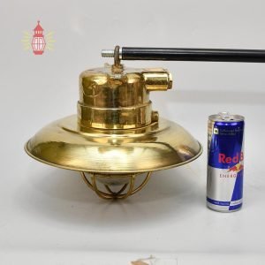 - DSC 8270 SL 10747 Antique Wiska Brass Nautical Ceiling Lamp with Shade