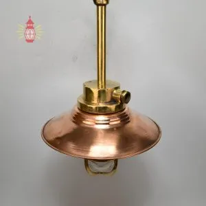 - DSC 8282 SL 10753 Antique Brass Nautical Pendant with Copper Shade