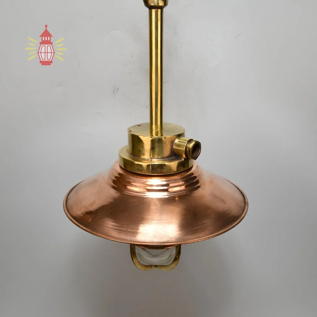 - DSC 8282 SL 10753 Antique Brass Nautical Pendant with Copper Shade