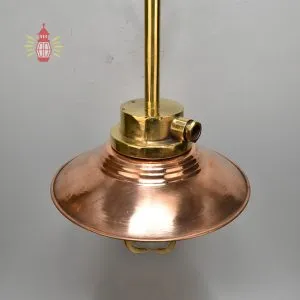 - DSC 8283 SL 10753 Antique Brass Nautical Pendant with Copper Shade