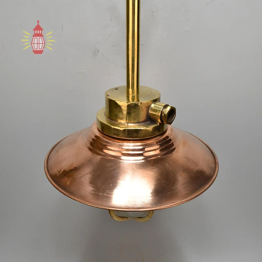 - DSC 8283 SL 10753 Antique Brass Nautical Pendant with Copper Shade