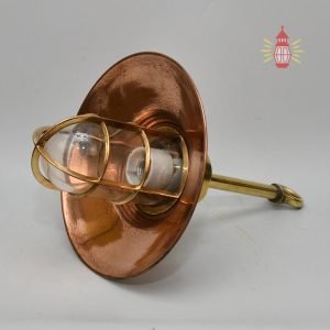 Antique Brass Nautical Pendant with Copper Shade
