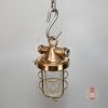 Vintage Brass Hanging Ship Lamp – Classic Nautical Light