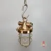 - DSC 8298 SL 10768 Vintage Brass Hanging Ship Lamp – Classic Nautical Light