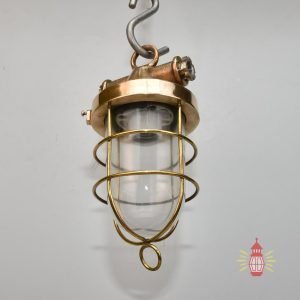 Vintage Brass Hanging Ship Lamp – Classic Nautical Light