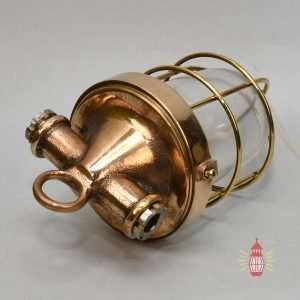 Vintage Brass Hanging Ship Lamp – Classic Nautical Light