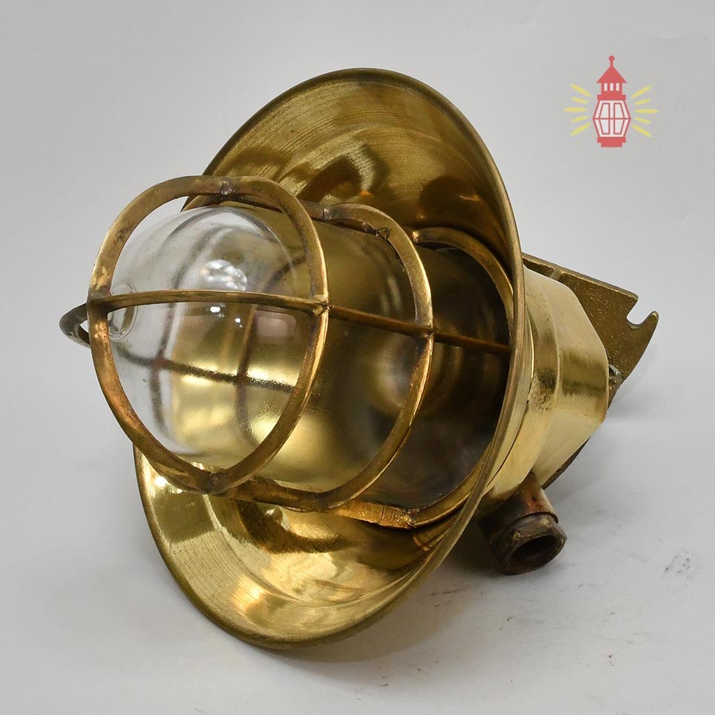 - DSC 8362 SL 10744 Antique Nautical Brass Wall Lamp 45 Degree