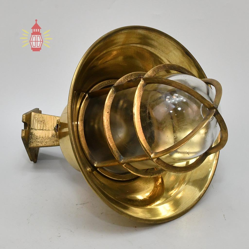 - DSC 8363 SL 10744 Antique Nautical Brass Wall Lamp 45 Degree