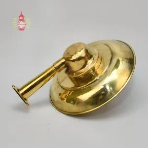 - DSC 8368 SL 10772 Authentic Vintage Wiska German Brass Nautical Wall Light with Shade