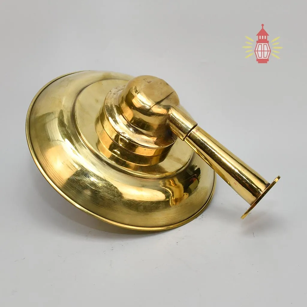 - DSC 8369 SL 10772 Authentic Vintage Wiska German Brass Nautical Wall Light with Shade