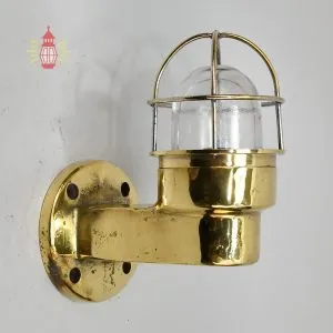 - DSC 8376 SL 10795 Authentic Vintage Small 90 Degree Brass Nautical Passage Light