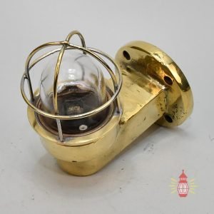 - DSC 8379 SL 10795 Authentic Vintage Small 90 Degree Brass Nautical Passage Light