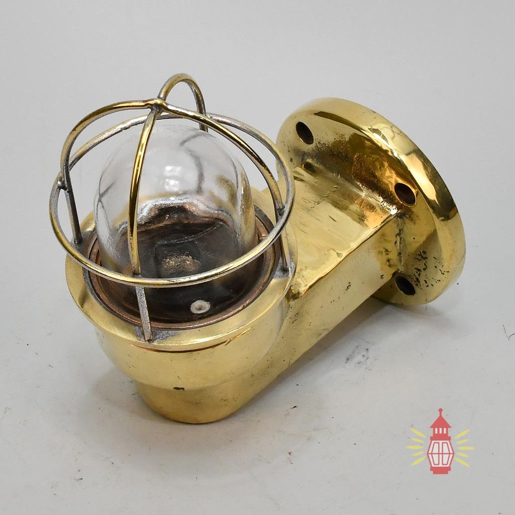 - DSC 8379 SL 10795 Authentic Vintage Small 90 Degree Brass Nautical Passage Light