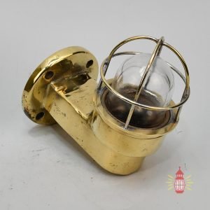 - DSC 8380 SL 10795 Authentic Vintage Small 90 Degree Brass Nautical Passage Light