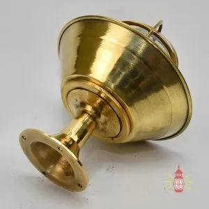 - DSC 8401 SL 10743 Marine Antique Brass Nautical Ceiling Mount Lamp with Shade