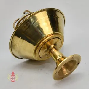 - DSC 8402 SL 10743 Marine Antique Brass Nautical Ceiling Mount Lamp with Shade