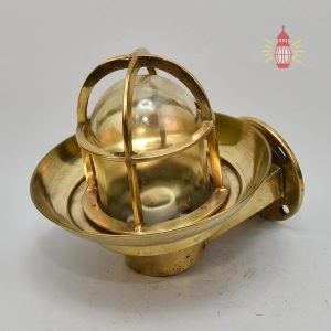 Handcrafted Brass 90 Degree Wall Light with Cap