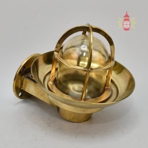 Handcrafted Brass 90 Degree Wall Light with Cap