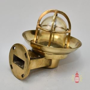 Handcrafted Brass 90 Degree Wall Light with Cap
