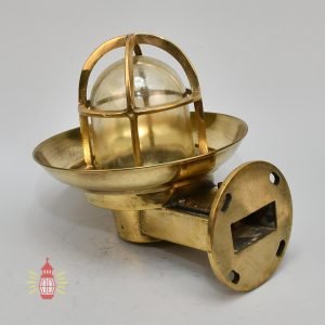 Handcrafted Brass 90 Degree Wall Light with Cap