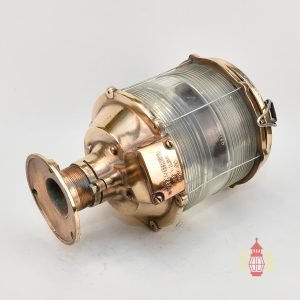 Authentic Vintage Brass Bulkhead Light – Polished Nautical Wall Lamp