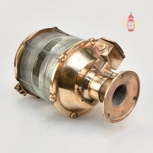 Authentic Vintage Brass Bulkhead Light – Polished Nautical Wall Lamp