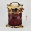 - SL 11759 Authentic Polished Brass Port Navigation Light with Red Glass – Vintage Maritime