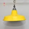 - SL 11764 Authentic Vintage Iron Pendant Light with Yellow Shade – Nautical Salvage