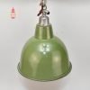 Authentic Vintage Green Iron Cargo Pendant Light
