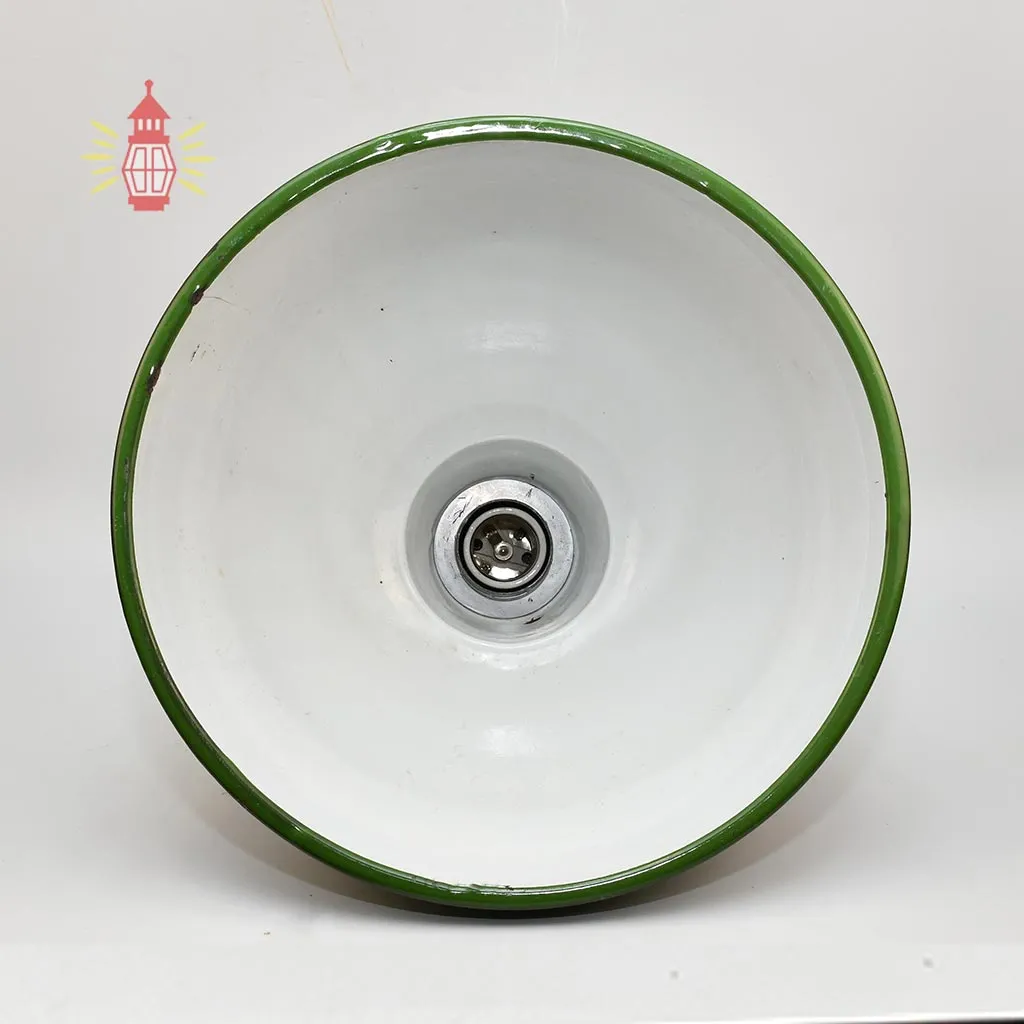 - SL 11765 4 Authentic Vintage Green Iron Cargo Pendant Light