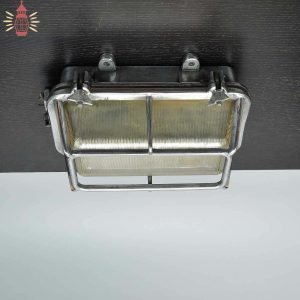 Authentic Vintage Aluminium Nautical Dome Wall Light