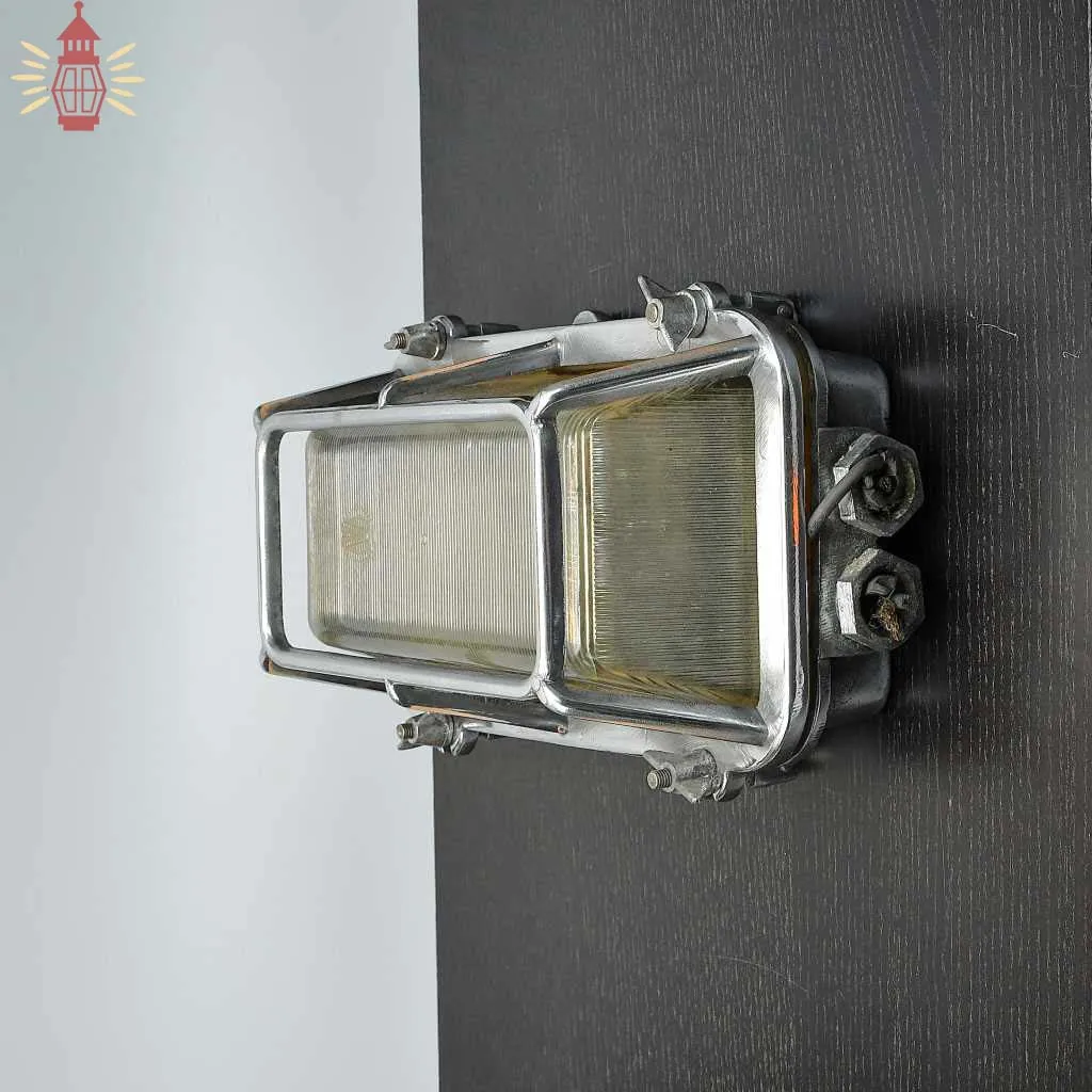 - SL 11771 2 Authentic Vintage Aluminium Nautical Dome Wall Light