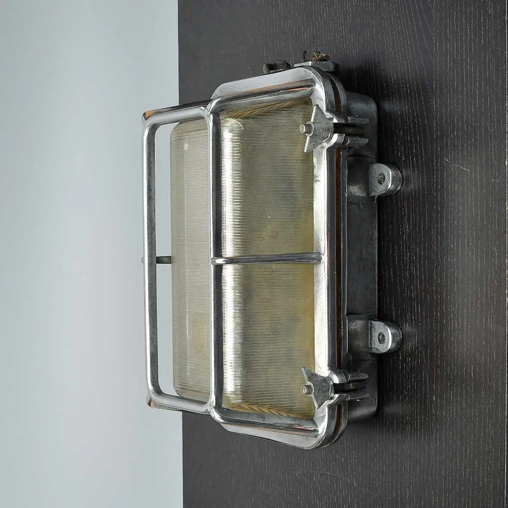 - SL 11771 4 Authentic Vintage Aluminium Nautical Dome Wall Light