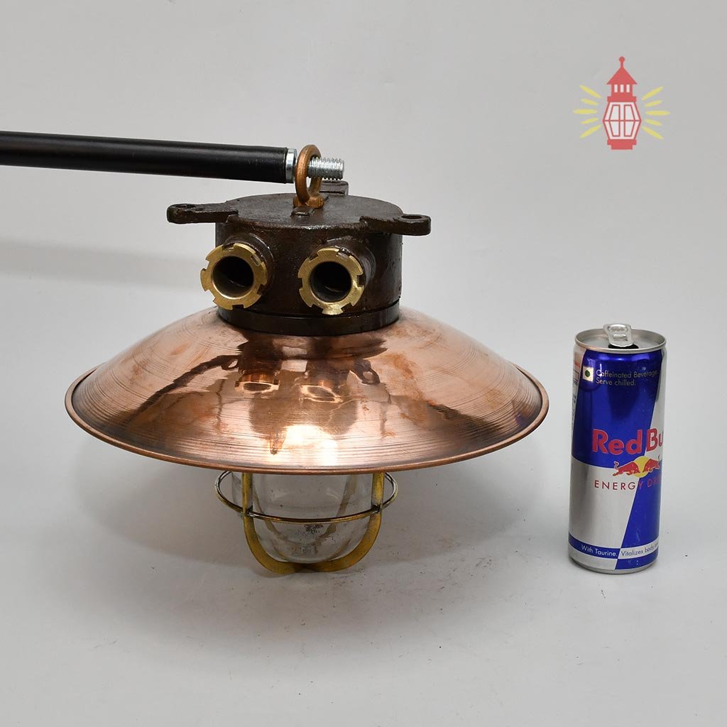 - SL 11773 4 Authentic Vintage Iron Brass Caged Light with Copper Shade – Nautical Salvage