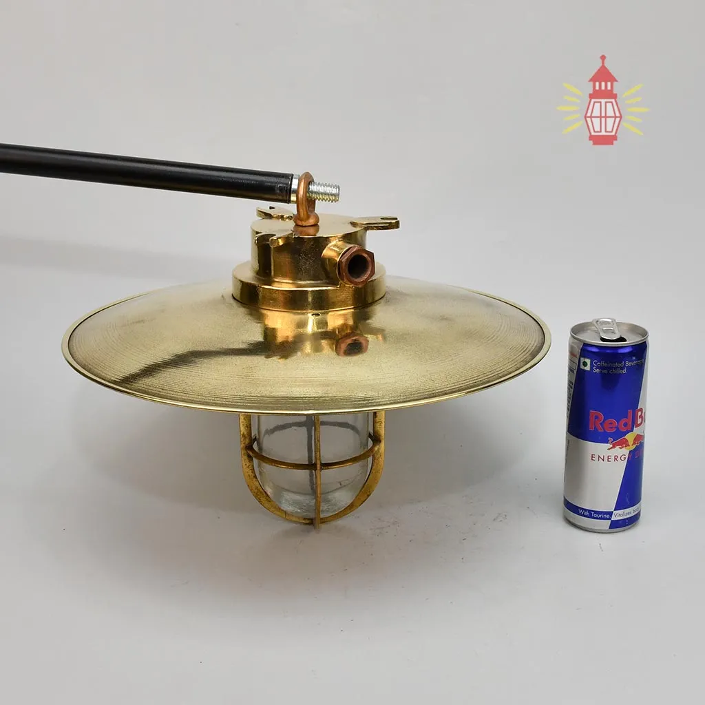 - SL 11774 4 Authentic Vintage Polished Brass Cargo Pendant Light