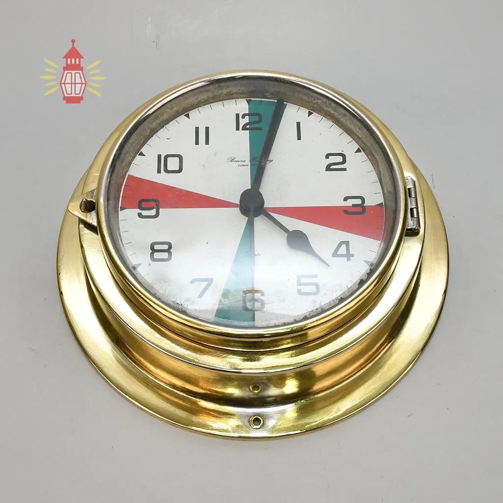 - SL 11782 1 Authentic Vintage German Brass Nautical Clock
