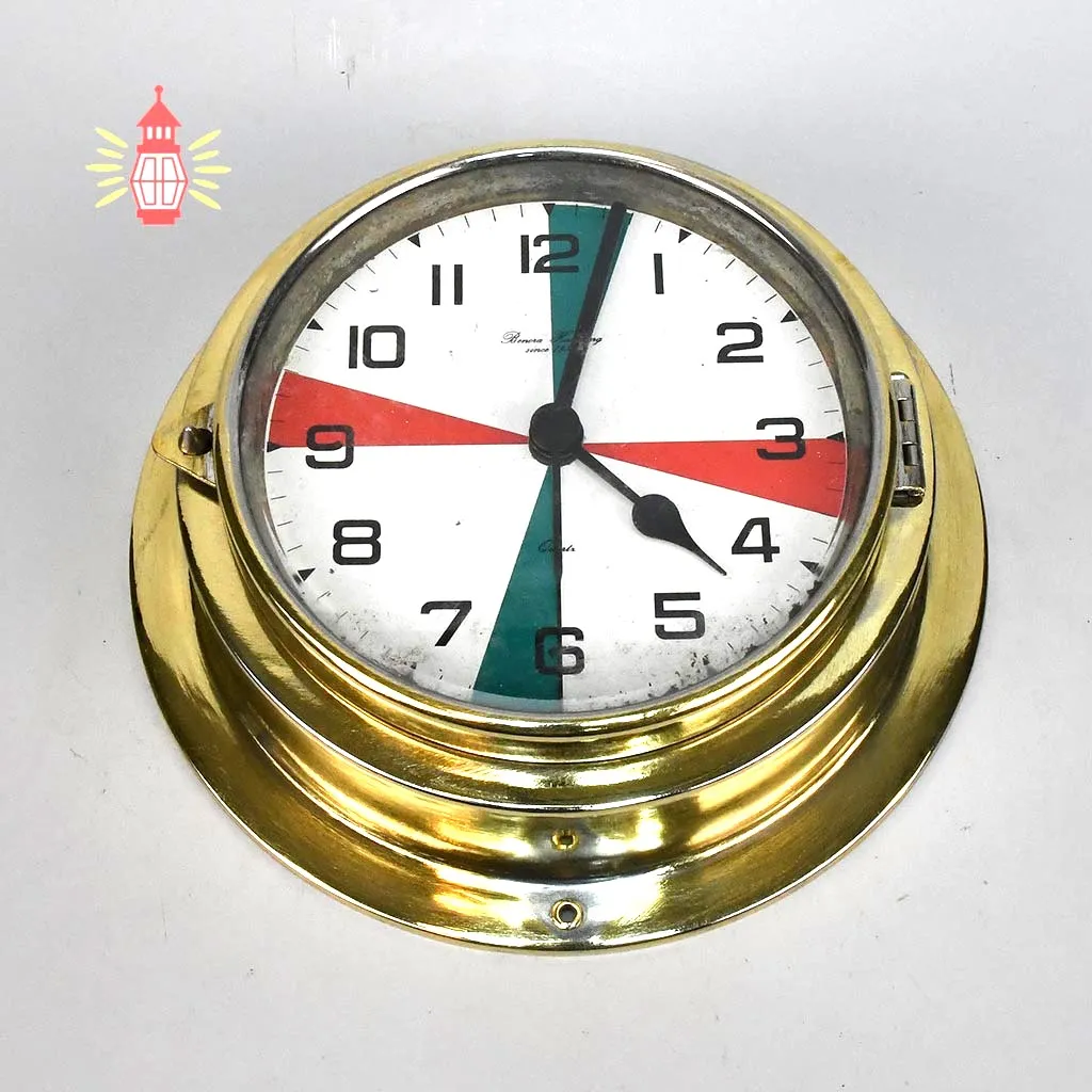 - SL 11782 4 Authentic Vintage German Brass Nautical Clock