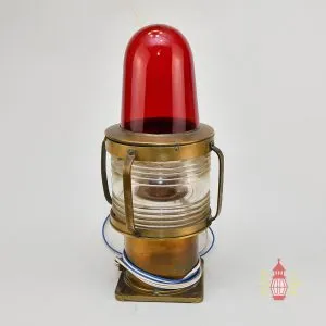 Authentic Vintage Brass Red Port Navigation Light